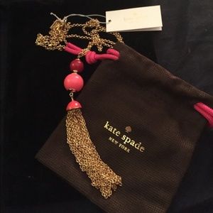 Kate Spade That's A Wrap Tassel Necklace New!